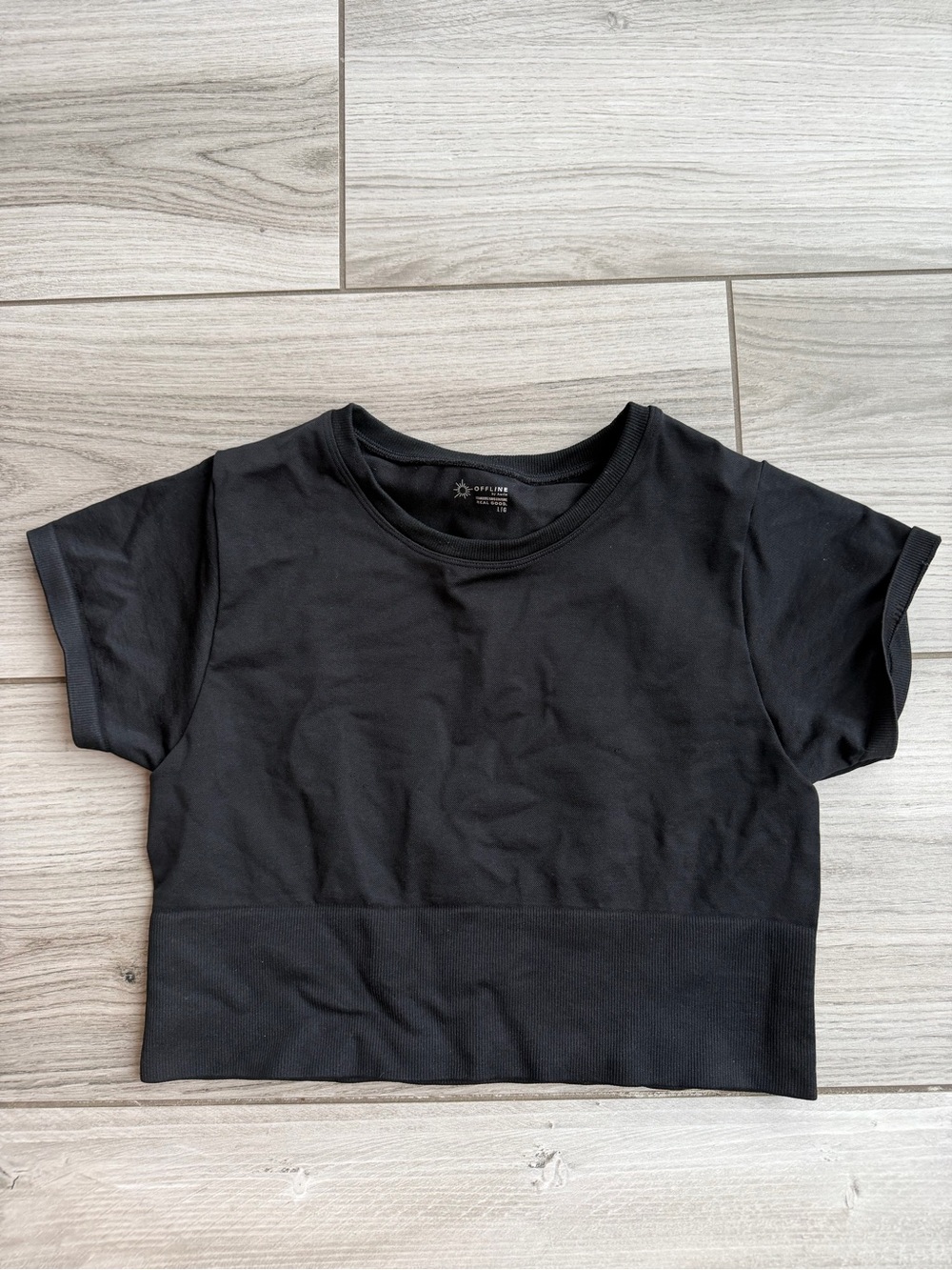 OFFLINE by Aerie Sidewalk Seamless Cropped T-shirt